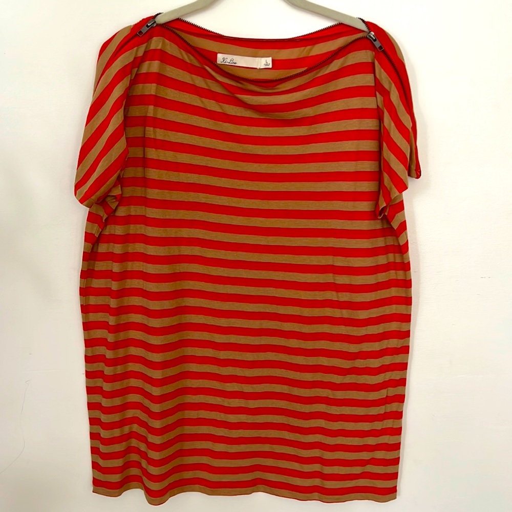 S/S zip neck t-shirt